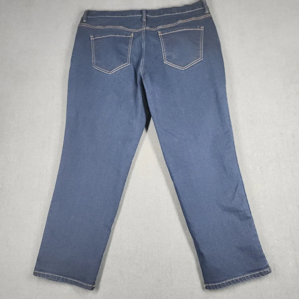 Gloria Vanderbilt Jeans Womens Size 16 Short Dark Wash Amanda Classic‎ Straight